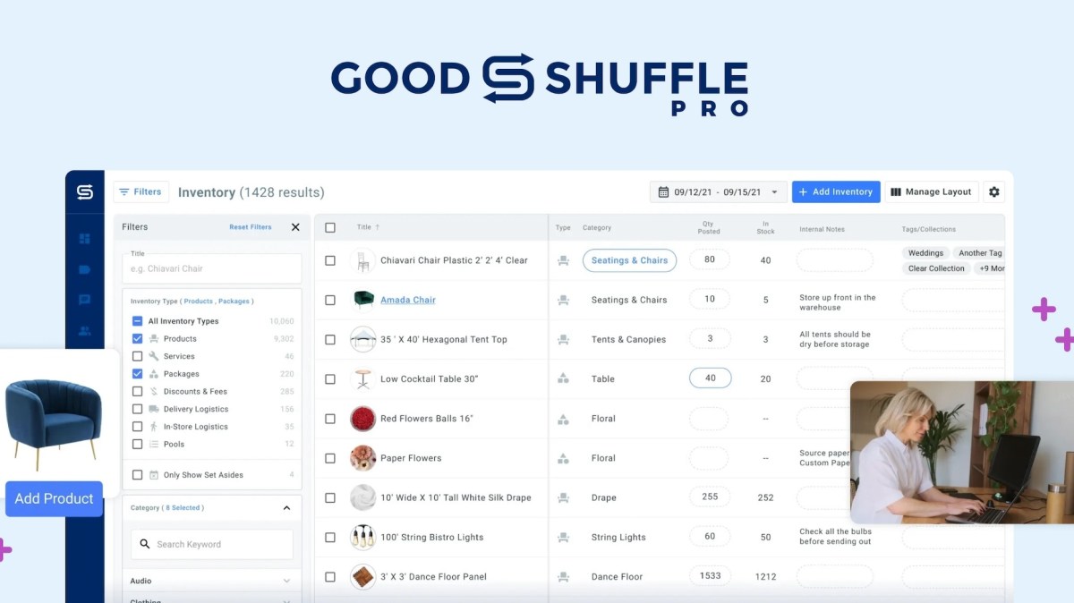 Goodshuffle dances into 2024 with $5M for event rental management software | TechCrunch
